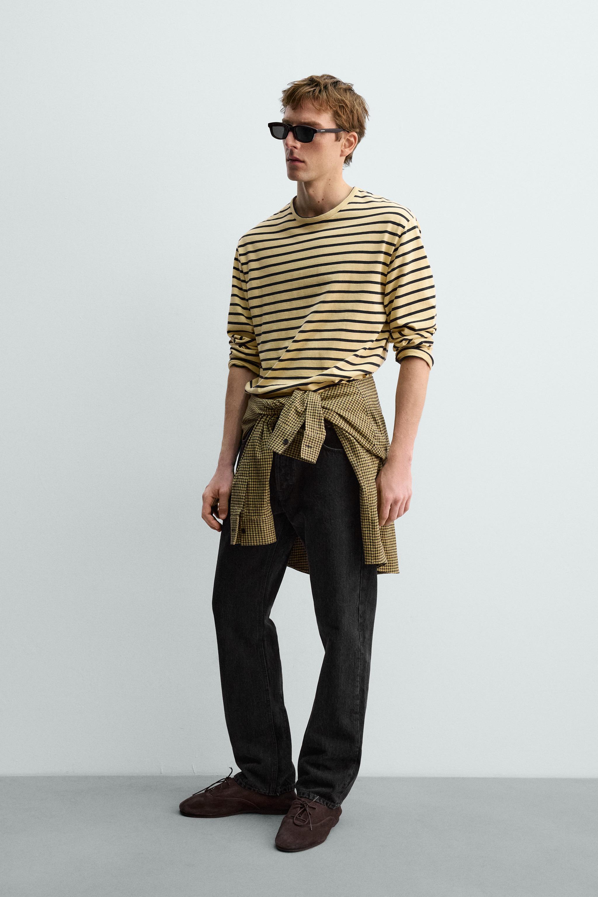 T-SHIRT JACQUARD RAYURES AARON LEVINE X ZARA